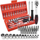 Набір інструментів Socket Wrench Set 46 в 1 у пластиковому кейсі
