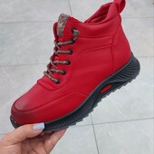 Ботінки жіночі червоні зима