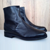 Нові шкіряні ботинки, чорні чоловічі черевики, чоботи демі єврозима, р. 42