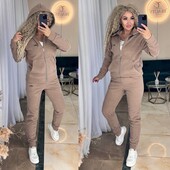 Шикарний флісовий костюм колір мокко 46-48