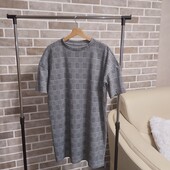 Сукня прямий крій, в клітинку, з коротким рукавом, тепленька