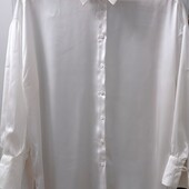 Шикарна атласна блуза, імпортна, розмір L., більшемірить.