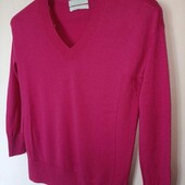 Яскраво рожевий вовняний пуловер розмір хс