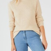 Джемпер єкрю фактурної в'язки р.л