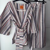 Kul Kate легкий натуральний костюм українського бренду брюки кюлоти та кімоно