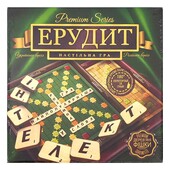 Ерудит premium дерев'яні фішки! настільна гра для розвитку логіки (8+).