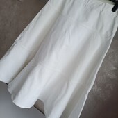 Вельветова біла бавовняна спідниця від люкс бренду