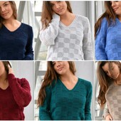 Женский вязаный свитер мыс разные цвета новинки сезона