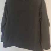 Шоколадний лонгслів з суміші бавовни р.18