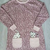 H&M брендовое теплое платье двунитка на девочку рост 134 см