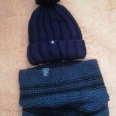 Комплект зимний шапка+снуд 9-12 лет
