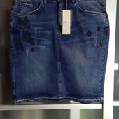 Спідниця джинсова вище колін розмір 38