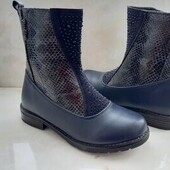 Ботіночки сапожки з флісом . Устілка 22---.1 раз обуті!