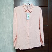 Новая брендовая женская рубашка из вискозы и льна р.14.