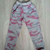 Smile girl теплые штанишки джоггеры с карманами на ребенка рост 110/116 см