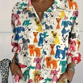 Нова сорочка з мультяшним принтом "собачата" розмір 2xl