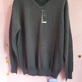 Сірий джемпер, кашемір бавовна