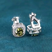 Невеликі кліпси, вставка яскравий циркон, кристал