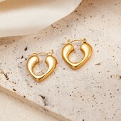 Сережки нержавіюча сталь позолота