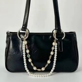 Перлова двошарова підвіска, оздоба ланцюг з кристалами, на джинси, сумку, рюкзак, хіпхоп