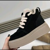 Ботінки Тедді зима шоколад та чорні