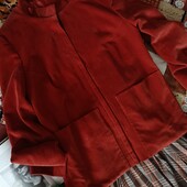 Вельветовий блейзер у терракотовому кольорі