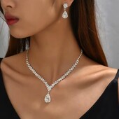 Вечерний свадебный набор ожерелье и серьги
