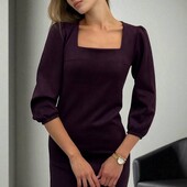 Яскрава сукня фіолет, мокрий замш