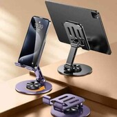 Металева універсальна підставка для телефону з регулюванням нахилу та висоти, що обертається на 360°
