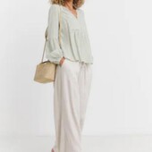 Плюс сайз блуза у смужку