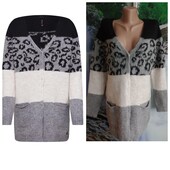 Теплий затишний пухнастий кардиган на шикарні форми.