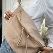 Крута шкіряна сумка бананка Італія