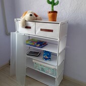 Стелаж полиця для взуття чи будь яких інших речей з двлма коробами, 89×64×28