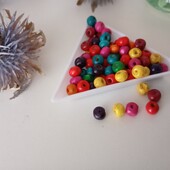 Намистини дерево кольорові 100шт