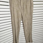 Zara, XL бежеві віскозні штанці з цікавим принтом