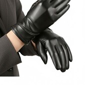 Теплі рукавички, шкіра та кашемір, сенсор