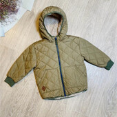 Дитяча демісезонна куртка для хлопчика 98 см next в оливковому кольорі