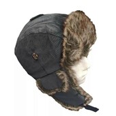 шапка бомбер ушанка размер one size р.8-12 лет