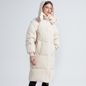 Легка подовжена куртка парка молочного кольору. Сток