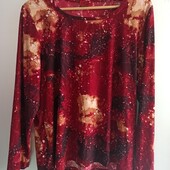 Блузка с блесками,полиэстер трикотаж