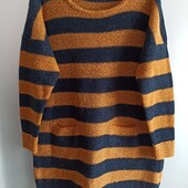 Платье туника теплое вязанное