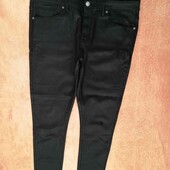 Брюки стрейч батал под кожу River Island р 54-56 