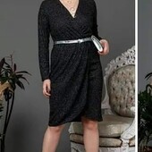 Платье с имитацией запаха р.48/58