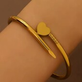 Жорсткий браслет stainless steel нержавіюча сталь 37