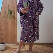 Теплий яскравий халат і кишенями і капюшоном розмір 20-22