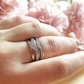 Подвійна масивна каблучка 18 розміру