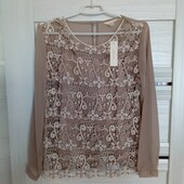 Розпродаж!!! Брендовая красивая ажурная блуза р.12.