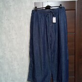 Новые брендовые коттоновые брюки оверсайз вольного кроя р.20-24.