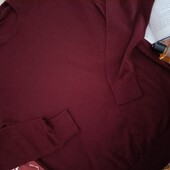 uniqlo вовняний джемпер в кольорі бургунді р.м