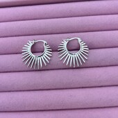 Неймовірні срібні сережки промені 925